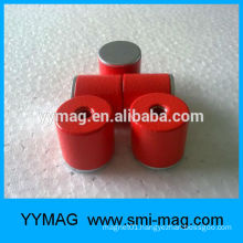 Super strong Cast Alnico magnet pot with Counterbore